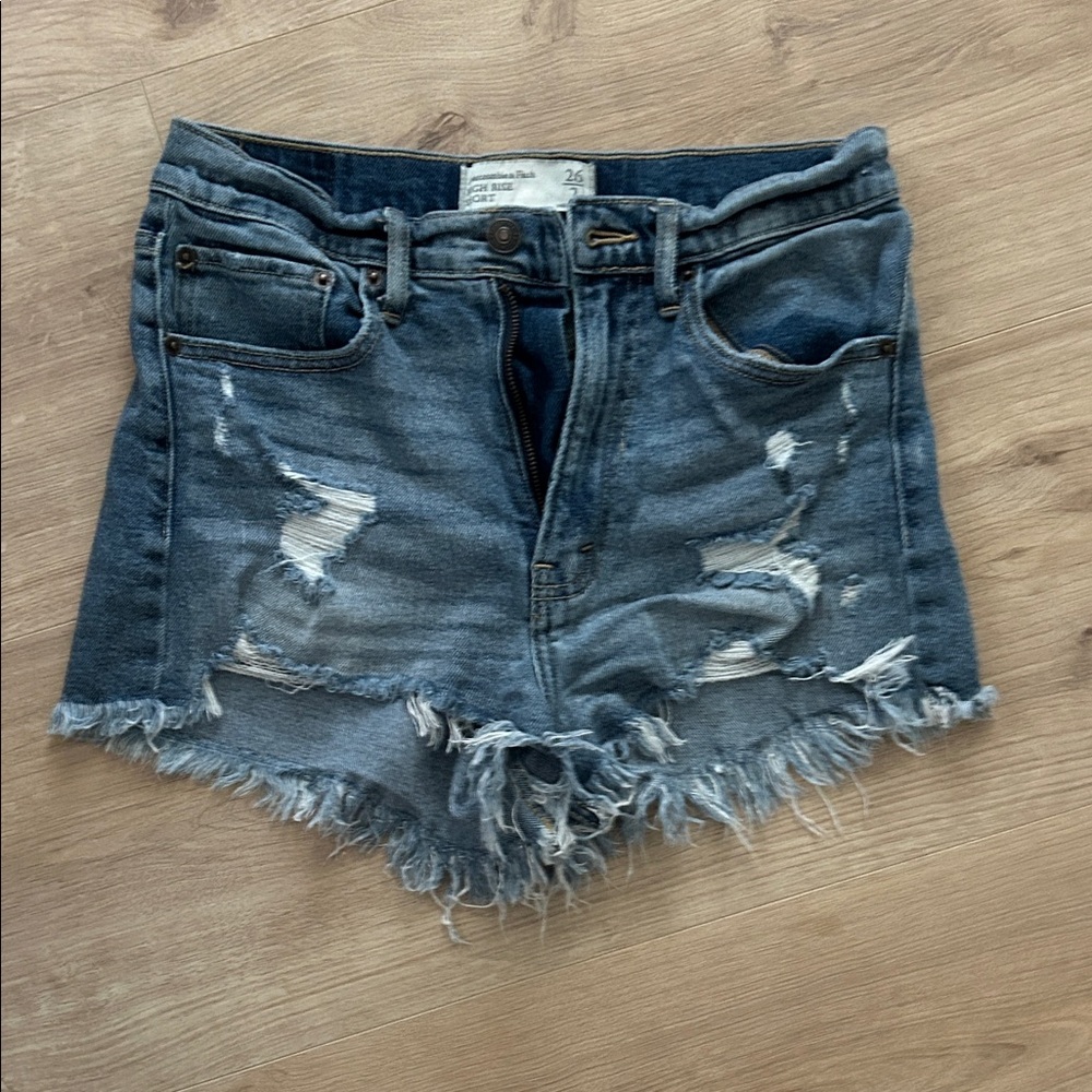 LIKE NEW Abercrombie & Fitch High Rise Jean Shorts